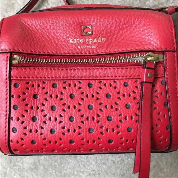 Ruby red Kate spade bag. - Picture 2 of 6